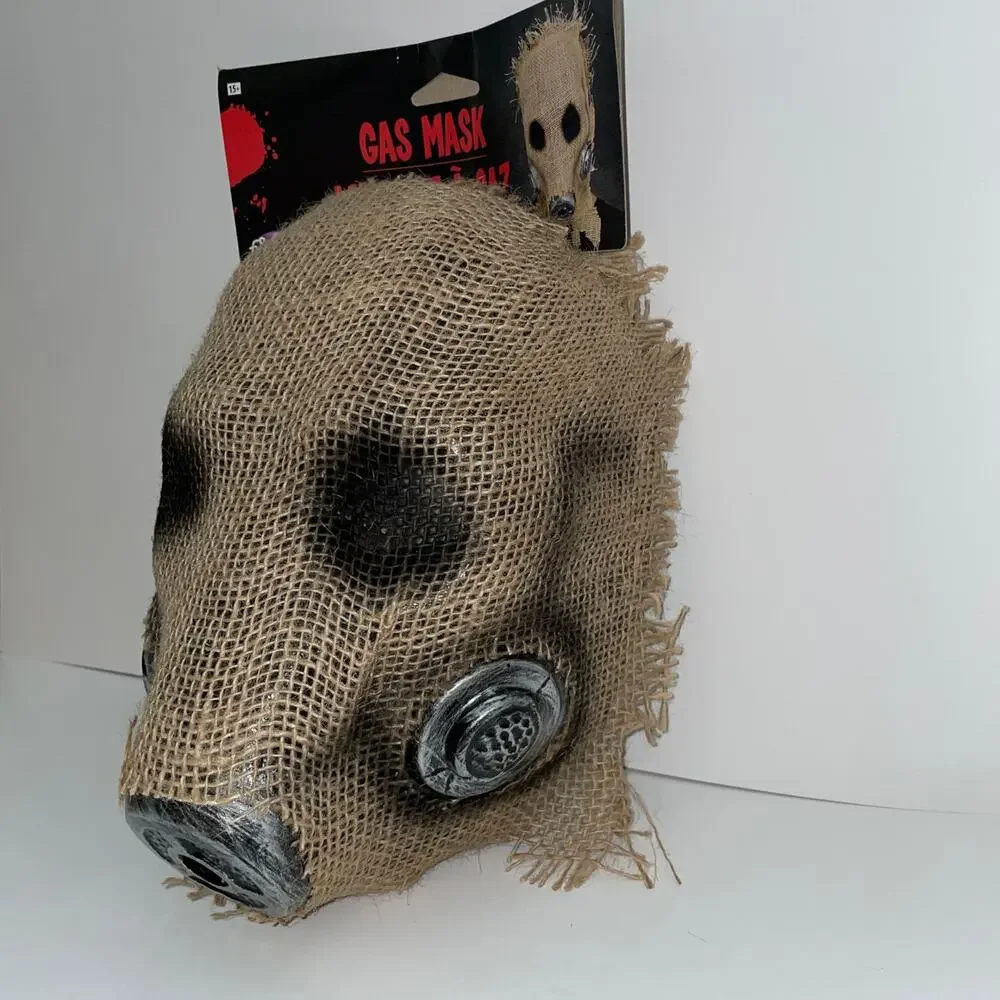 BURLAP STEAMPUNK BIOHAZARD PURGE GAS MASK FACE MASK HALLOWEEN COSTUME NEW